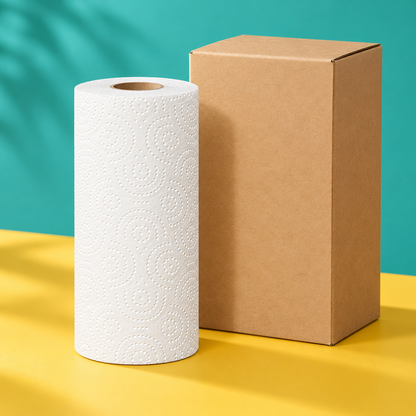 White Embossed Kitchen Paper Towel Roll with Decorative Swirl Texture for Everyday Cleanup — main 03